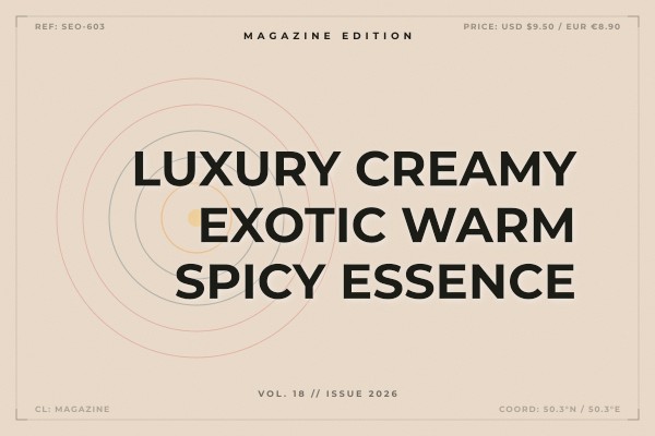luxury creamy exotic warm spicy essence